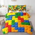thumbnail image 1 of Erosebridal Colorful Toy Bedding Sets Twin Size,Building Blocks Comforter Sets with Sheets,Colorful Brick Bed in a Bag Twin size,Microfiber Game Bedroom Decor,Reversible,7-Piece, 1 of 6