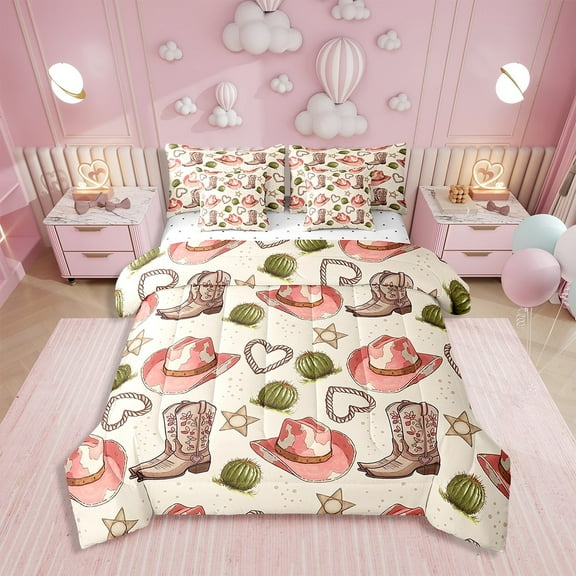 Erosebridal Comforters Twin Size Set with Sheets Howdy Bedding,7 Pieces Bed in a Bag Twin Western Farmhouse Bedding Sets with Comforter,Sheets,Pillowcases