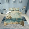 thumbnail image 1 of Erosebridal Compass Boat Bedding Twin Comforter Set,Mautical Map Down Comforter,Lightweight Reversible Bedding Sets Twin with Comforter,Ocean Theme Decor, 1 of 8