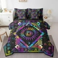 thumbnail image 1 of Erosebridal Constellation Astrology Bed in a Bag King Size,Gradient Sun Moon Bed Set,Trippy Galaxy Bedding King Size For Teens, Microfiber Gray Room Decor Reversible,7 Pieces, 1 of 6