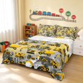 thumbnail image 1 of Erosebridal Construction Site King Sheets, Excavator Bedding, Black Yellow 4-Piece (1 Flat Sheet, 1 Fitted Sheet and 2 Pillowcases), 1 of 6