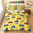 thumbnail image 1 of Erosebridal Construction Truck Queen Bedding, Excavator Bedding Comforter Set Queen, Yellow, Reversible 7 Pieces, 1 of 6