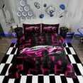 thumbnail image 1 of Erosebridal Cool Sports Car Comforter Sets Queen Size, Race Car Comforters & Duvets, Square Geometry Decor, Reversible 3 Pieces, 1 of 7