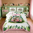 thumbnail image 1 of Erosebridal Country Camping Camper Full Size Comforter Sets,Green Rustic Leaves Bedding Sets For Girls Kids,Reversible,3pcs, 1 of 7