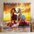 thumbnail image 1 of Erosebridal Couple Horse Black Out Curtains, Romantic Valentine's Day Gifts Curtains Pack of 2 (42x63 Each), 1 of 6
