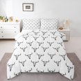 thumbnail image 1 of Erosebridal Cow Skull Comforter Set Western Cowboy Bedding Set West White Comforter Adult Duvet Set,1 Comforter+ 1 Pillow Sham, 1 of 6