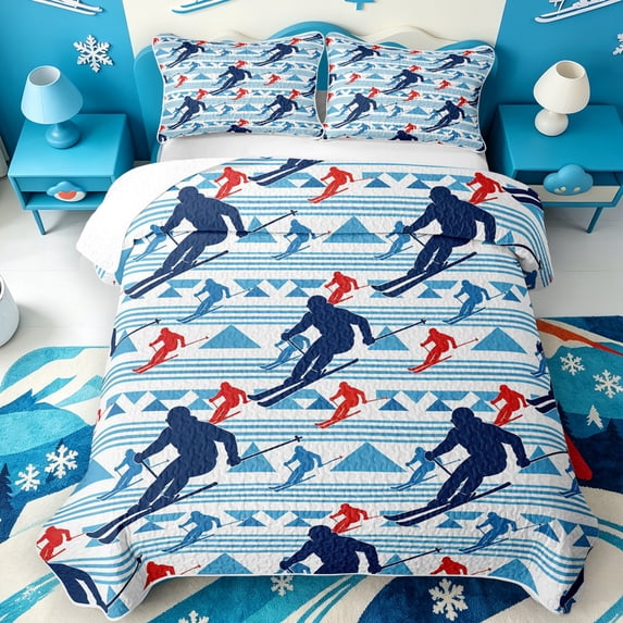 Erosebridal Cozy Ski Resort Bed Spread Queen,Sport Life Queen Coverlet ...