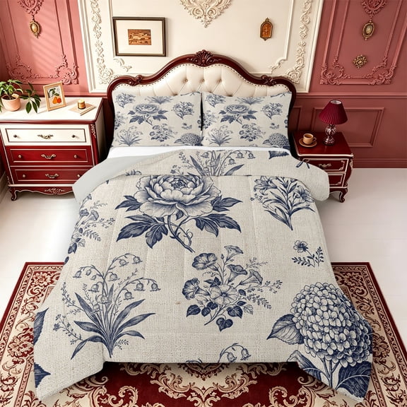 Erosebridal Cream Boho Damask Queen Comforter Set,Abstract Design Comforter Sets Queen,3-Piece,1 Comforter and 2 Pillowcases,Light Gray Reversible
