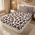 thumbnail image 1 of Erosebridal Cream Leopard Animal Print Zipper Queen Comforter Set with Fitted Sheet and 2 Pillowcases for Girls, Fashion Polkadot Zipper Bedding Set, Reversible, 4-Piece, 1 of 7