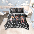 thumbnail image 1 of Erosebridal Crystl Glitter Bedding Sets King Size,Music Guitar Bed in a Bag King size,Bling Sequin Print Bedding King Size,Lightweight Princess Bedroom Decorative,Reversible,7-Piece, 1 of 6