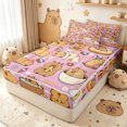 thumbnail image 1 of Erosebridal Cute Animal Zipper Twin Comforter Sets with Fitted Sheet and 2 Pillowcases for Girls, Kawaii Cartoon Animal Zipper Bedding Set, Pink Reversible, 4pcs, 1 of 7