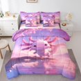 thumbnail image 1 of Erosebridal Cute Axolotl Bedding, Blossoms Flower Bed in a Bag, Kawaii Sealife Reversible Bed Set, Lightweight Room Decoration, 7pcs, 1 of 6