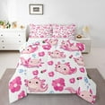 thumbnail image 1 of Erosebridal Cute Axolotl Comforter Set Full Size Cherry Blossoms Bedding Set Flower Floral Comforter Cartoon Salamander Kawaii Ocean Sealife Quilt Set, 1 of 7