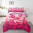 thumbnail image 1 of Erosebridal Cute Axolotl Comforter Sets King Size, Kawaii Heart Rose Comforters & Duvets, Room Decor, 3pcs, 1 of 6