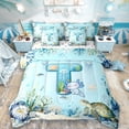 thumbnail image 1 of Erosebridal Cute Axolotl Kids 7-Piece Bedding Comforter Set,Ocean Theme T Alphabet King Bedding Sets For Boys,Reversible, 1 of 7