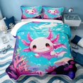 thumbnail image 1 of Erosebridal Cute Axolotl Twin Quilt Set, Sea Wildlife Twin Coverlet Set, Pink Reversible 2 Pieces, 1 Bedspread and 1 Pillowcase, 1 of 7