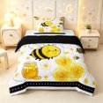 thumbnail image 1 of Erosebridal Cute Bee Twin Comforter Sets,Kawaii Daisy Floral Bedding Set,White Silver,Black Reversible,2 Pieces,1 Comforter and 1 Pillowcase, 1 of 7