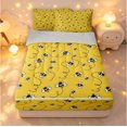 thumbnail image 1 of Erosebridal Cute Bee Zipper Twin Comforter Sets with Fitted Sheet and 2 Pillowcases,Nature Wildlife Themed Zipper Bedding Set,Yellow Black,Light Gray Reversible,4pcs, 1 of 8