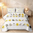 thumbnail image 1 of Erosebridal Cute Bird Animals Quilt Full,Cartoon Wildlife Full Bedspread Sets,White Yellow,3pcs,1 Coverlet and 2 Pillowcases, 1 of 7