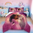 thumbnail image 1 of Erosebridal Cute Black Princess Full Size Comforter Sets,Cartoon Animal Unicorn Bedding Sets For Kids Girls,Reversible 3 Pieces, 1 of 7