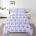 thumbnail image 1 of Erosebridal Cute Bow Bedding Sets Full with Comforter,Buffalo Plaid Duvet Insert,Dreamy Princess Comforter Sets Full Size,Lightweight Kawaii Room Decorative,Reversible,3pcs, 1 of 8