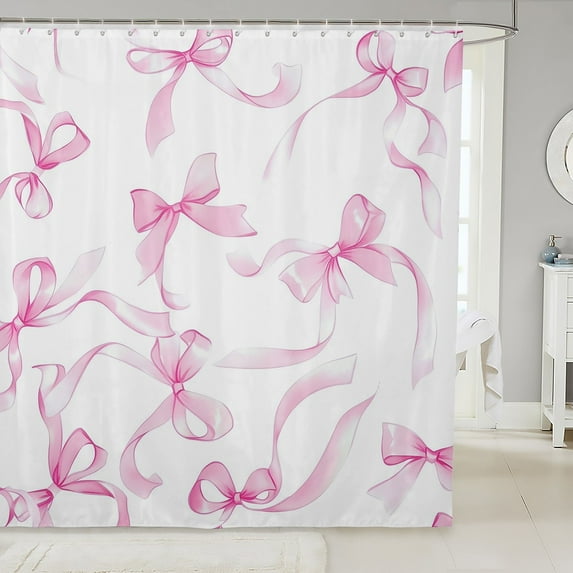 Erosebridal Cute Bowknot Bathroom Curtain 72x84,Dreamy Princess Shower Curtain 72x84,Kawaii Decor