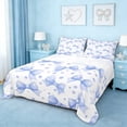 thumbnail image 1 of Erosebridal Cute Bowknot Kids Full Size Sheets,Blue Polka Dot Print Bed Sheets For Girls 4pcs, 1 of 6