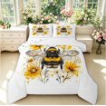 thumbnail image 1 of Erosebridal Cute Bug Bee Full Size Comforter Sets,Kawaii Floral Bedding Comforter Set,White Black,Polkadot Reversible,3pcs,1 Comforter and 2 Pillowcases, 1 of 7