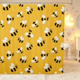thumbnail image 1 of Erosebridal Cute Bug Bee Shower Curtain 72Wx84L,Nature Wildlife Themed Bathroom Shower Curtain,Orange Yellow, 1 of 5