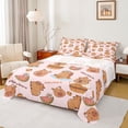 thumbnail image 1 of Erosebridal Cute Capybara Queen Sheet Sets,Brown Cartoon Animal Bed Set For Capybara Lovers 4pcs, 1 of 6
