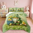 thumbnail image 1 of Erosebridal Cute Cartoon Gnome Queen Comforter Set,Happy Easter Eggs Cute Blossom Daisy Bedding Comforter Set For Kids Girls Reversible 3pcs, 1 of 7