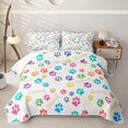 thumbnail image 1 of Erosebridal Cute Cat Dog Quilt King for Boys Girls, Cartoon Animal King Coverlet Set, 3pcs, 1 of 7