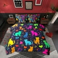 thumbnail image 1 of Erosebridal Cute Cat Kitten Bedding Comforter Sets 7 Pieces Cartoon Animal Bed in a Bag Twin, Ultra Soft 7Pcs, Colorful, 1 of 4