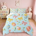 thumbnail image 1 of Erosebridal Cute Coquette Bowknot Kids Queen Comforter Set,Colorful Easter Eggs Pattern Bedding Comforter Set For Girl Boy Reversible 3pcs, 1 of 7