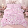 thumbnail image 1 of Erosebridal Cute Daisy Floral Full Size Comforter Sets for Girls, Pink Bedding Sets, Pink Reversible 3-Piece, 1 Comforter and 2 Pillowcases, 1 of 6
