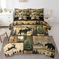 thumbnail image 1 of Erosebridal Cute Deer Bear Bedding Sets Twin Size,Jungle Animal Comforter Sets with Sheets,Retro Rustic Farmhouse Bed in a Bag Twin Size For Teens,Microfiber Bedroom Decor Reversible,7-Piece, 1 of 6