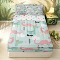 thumbnail image 1 of Erosebridal Cute Dino Animal Zipper Queen Comforter Set with Fitted Sheet and 2 Pillowcases for Boys Girls, Rainbow Cloud Print Zipper Bedding Set, Green Pink, Polkadot Reversible, 4-Piece, 1 of 7