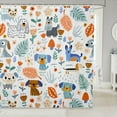thumbnail image 1 of Erosebridal Cute Dog Bathroom Curtain 72x78,Kawaii Floral Bathroom Curtain 72x78,Pet Animal Bedroom Decor, 1 of 5