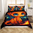 thumbnail image 1 of Erosebridal Cute Dragon Duvet Cover Full , Psychedelic Galaxy Bedding Set, 3pcs (No Comforter), 1 of 6