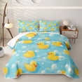 thumbnail image 1 of Erosebridal Cute Duck Bubble Print Twin Quilt Set for Girls Boys, Summer Cartoon Theme Twin Coverlet Set, 2 Pieces, 1 of 7