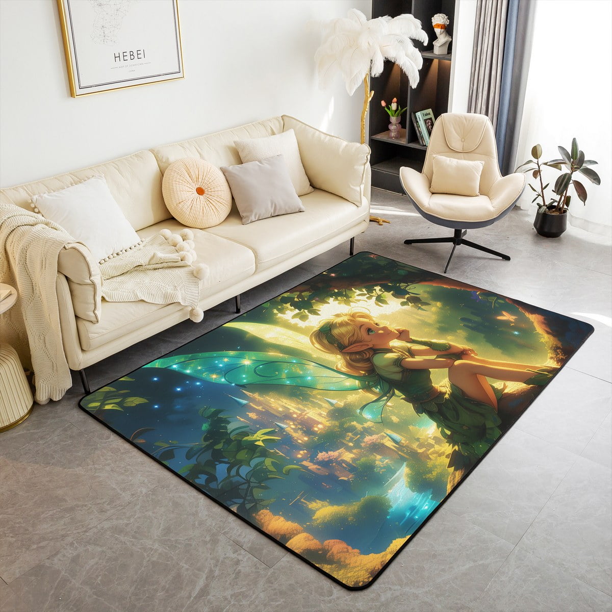 Erosebridal Cute Elf Area Rugs For Living Room 3x5,Kawaii Princess ...