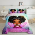 thumbnail image 1 of Erosebridal Cute Fairy Bedding Sets Twin with Comforter, Black Princess Duvet Insert, Pink Girly Dress Decor, Ultra Soft 2-Piece, 1 of 8