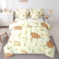 thumbnail image 1 of Erosebridal Cute Flowers Capybara Twin Bedding Sets 7-Piece For Children,Boys Girls Kawaii Rainbow Animal Bedding Comforter Set,Super Cozy Room Decor, 1 of 6