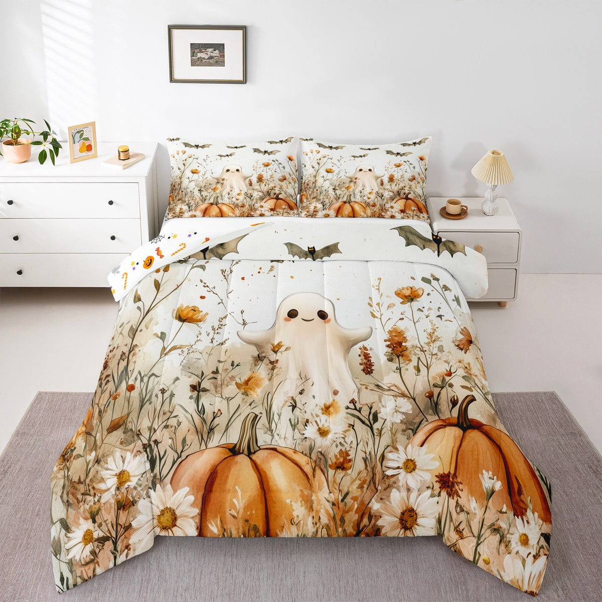 Erosebridal Cute Ghost Bedding Sets Full With Comforter Rustic erosebridal-cute-ghost-bedding-sets-full-with-comforter-rustic