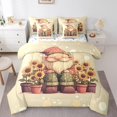 thumbnail image 1 of Erosebridal Cute Gnome Bedding Sets King Size,Sunflower Comforter Sets With Sheets,Chic Flower Floral Bed In A Bag King Size, Lightweight Bedroom Decor,7-Piece Reversible, 1 of 5