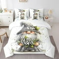 thumbnail image 1 of Erosebridal Cute Gnome Bedding Sets Twin Size,Floral Flower Comforter Sets with Sheets,White Green Bed in a Bag Twin size,Ultra Soft Botanical Room Decoration,Reversible,7pcs, 1 of 6