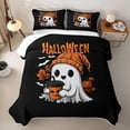 thumbnail image 1 of Erosebridal Cute Halloween Pattern Twin Quilt Set,Ghost Pumpkin Drink Twin Coverlet Set For Girls,2pcs, 1 of 7