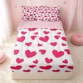 thumbnail image 1 of Erosebridal Cute Hearts Zipper Twin Comforter Sets with Fitted Sheet and 2 Pillowcases, Romantic Valentine's Day Zipper Bedding Set, Pink Reversible, Hot Pink White, Pink Reversible, 1 of 7