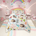 thumbnail image 1 of Erosebridal Cute Hedgehog Bedding Set Cartoon Hedgehog Comforter Sets Twin Woodland Leaves Flower Animal Bed Comforter Set Jungle Wildlife Botanical Ladybug Birds Quilt Duvet, 1 of 7