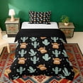 thumbnail image 1 of Erosebridal Cute Highland Cow Twin Bedding for Kids, Rustic Lodge Cabin Duvet Cover Set, Black Reversible 2pcs, 1 Duvet Cover and 1 Pillowcase (No Comforter), 1 of 6